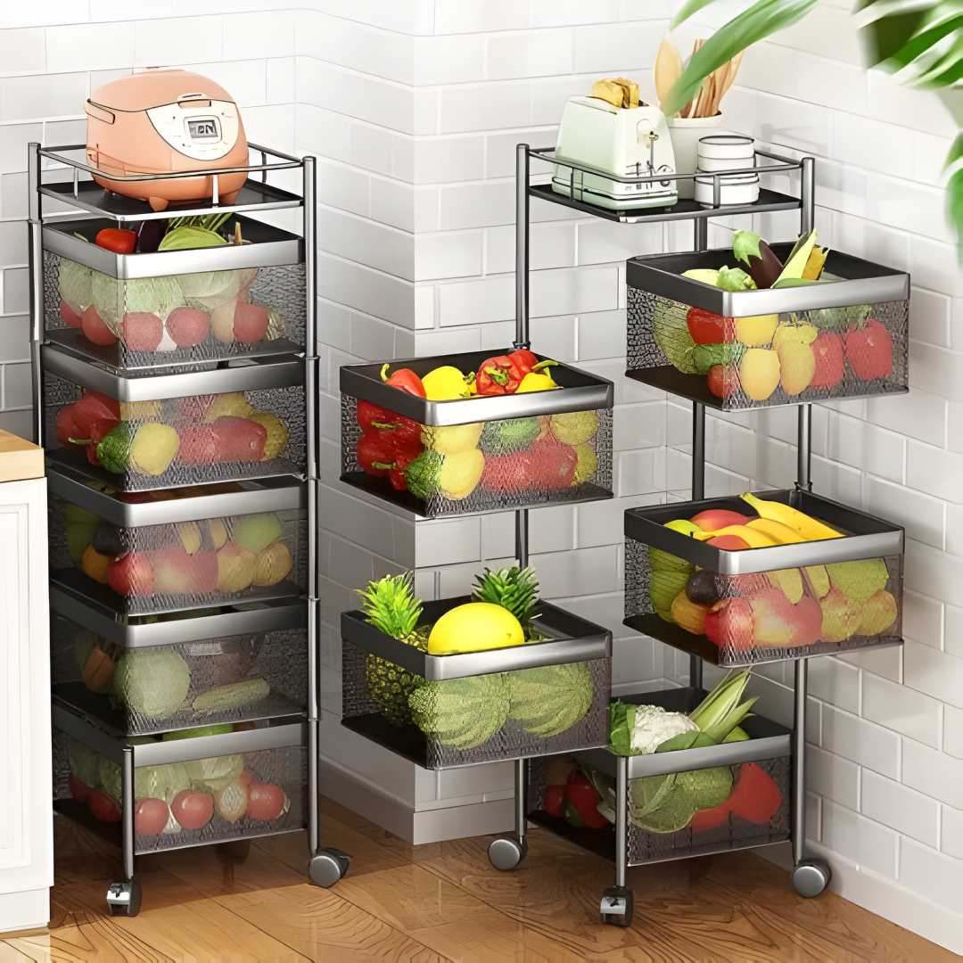 5 Layer Square Shape Kitchen Rack